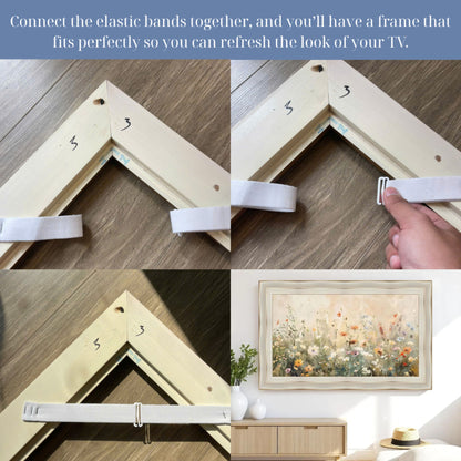 Samsung The Frame Bezel – Walnut Magnetic Cover for Art Mode TV