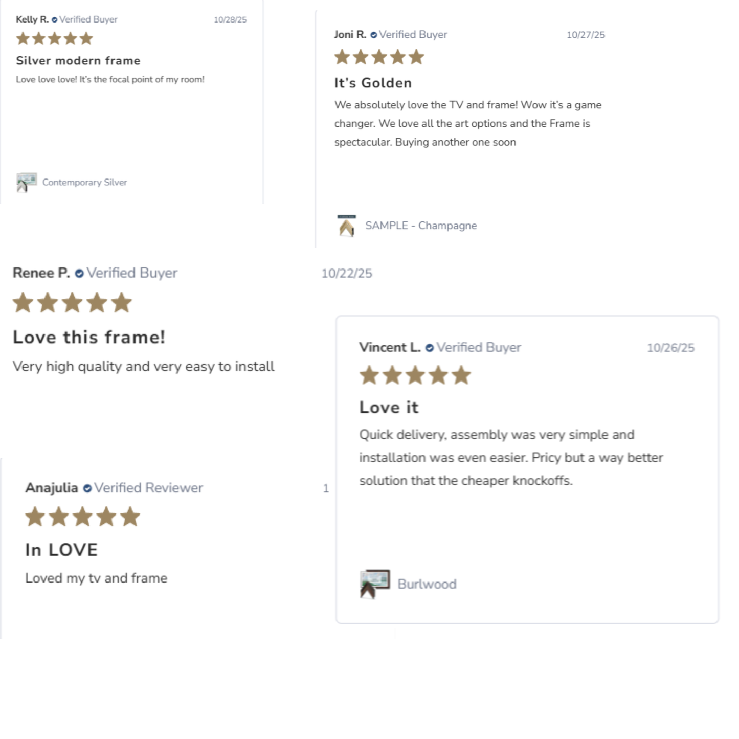 White Oak Textured TV Frame – Elegant Bezel for Samsung The Frame TV, Modern Minimalist Design