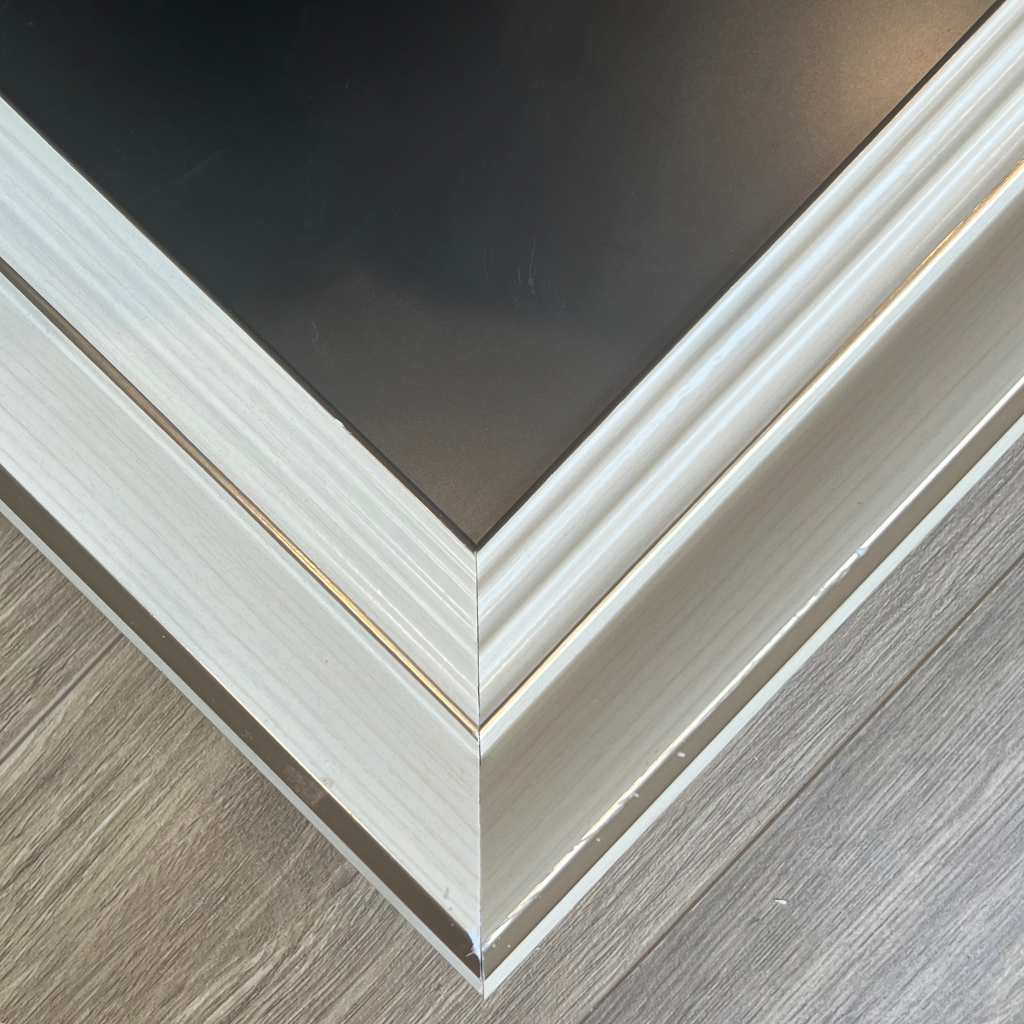 White Oak Textured TV Frame – Elegant Bezel for Samsung The Frame TV, Modern Minimalist Design