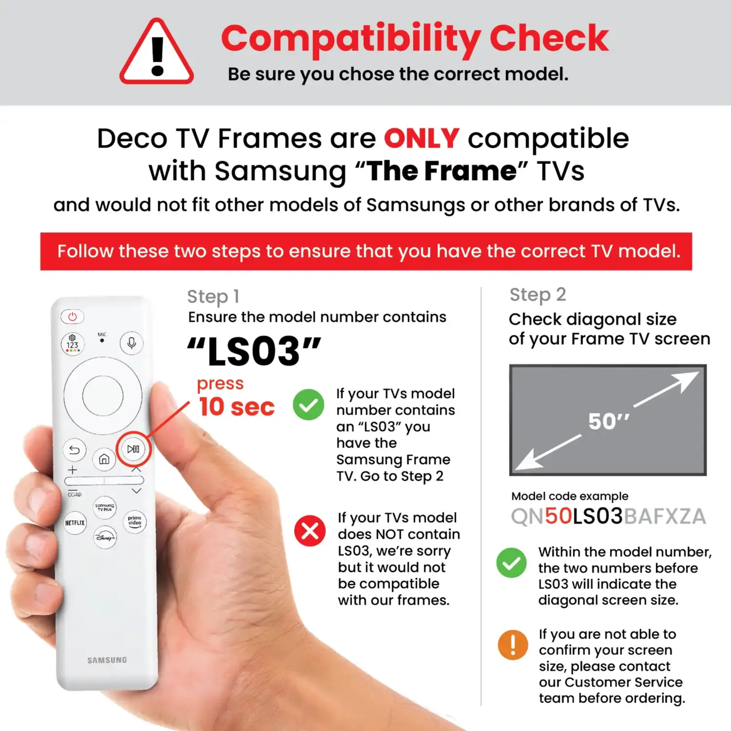 White Oak Textured TV Frame – Elegant Bezel for Samsung The Frame TV, Modern Minimalist Design