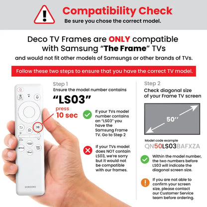 Samsung The Frame Bezel – Walnut Magnetic Cover for Art Mode TV