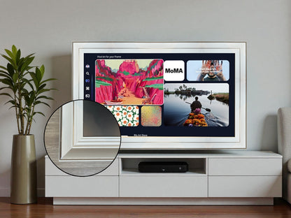 White Oak Textured TV Frame – Elegant Bezel for Samsung The Frame TV, Modern Minimalist Design