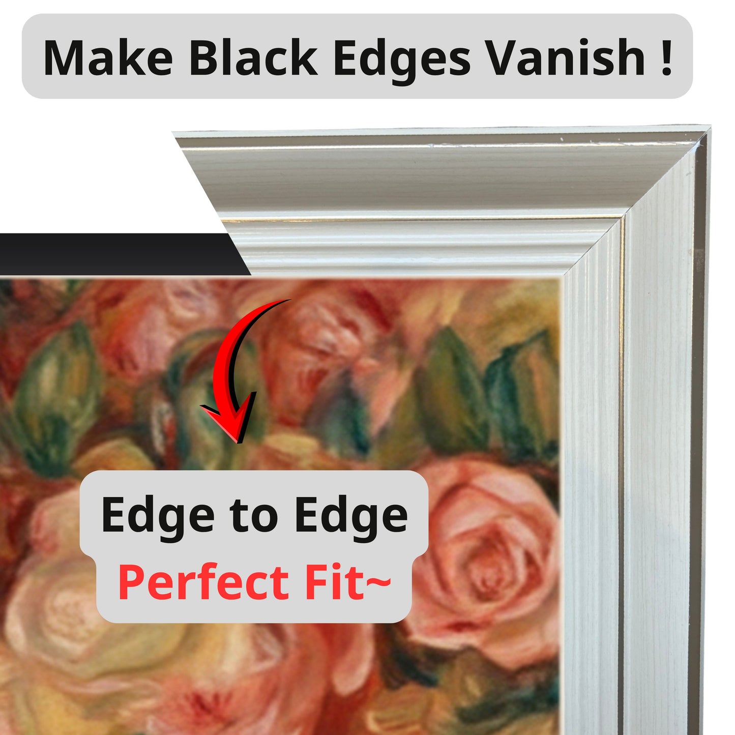 White Oak Textured TV Frame – Elegant Bezel for Samsung The Frame TV, Modern Minimalist Design